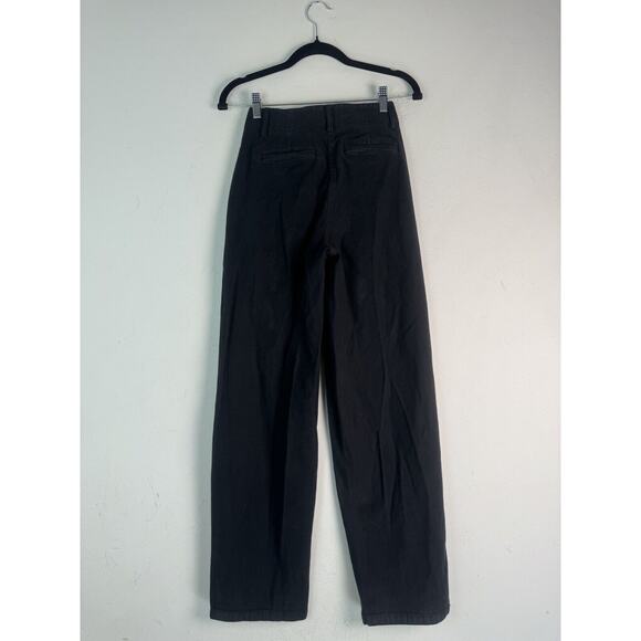Wilfred Free / Aritzia Day-Off High Waisted Pleated Pants Black Women’s Size 24 - Picture 2 of 14